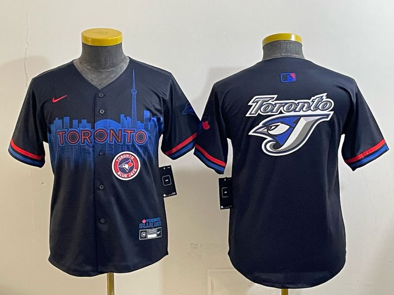 Youth 2025 Toronto Blue Jays Blank black Joint Name Nike MLB Jersey 021->youth mlb jersey->Youth Jersey